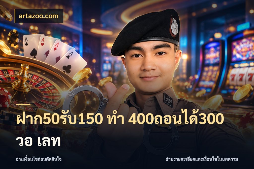 ฝาก50รับ150 ทํา 400ถอนได้300 วอ เลท จับประเด็นยอดรับก่อนเลือกความสนุก กับ artazoo.com
