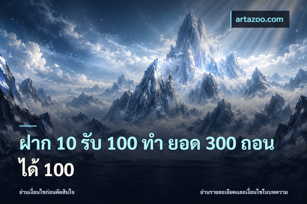 ฝาก 10 รับ 100 ทํา ยอด 300 ถอนได้ 100