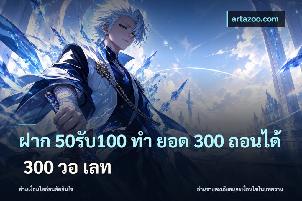 ฝาก 50รับ100 ทํา ยอด 300 ถอนได้ 300 วอ เลท