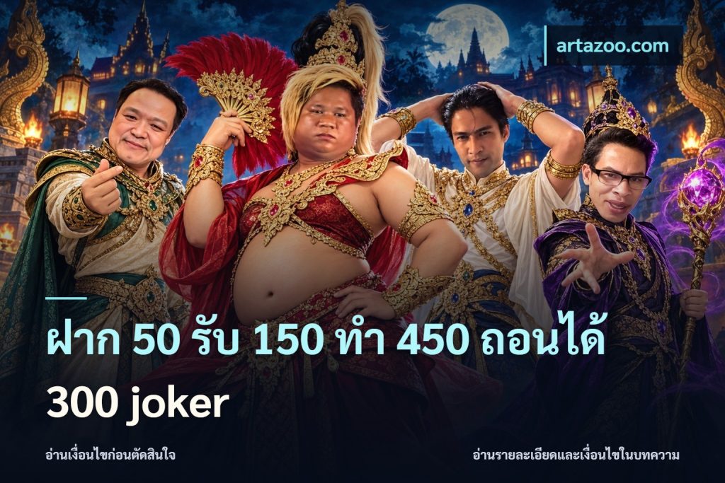 ฝาก 50 รับ 150 ทํา 450 ถอนได้ 300 joker