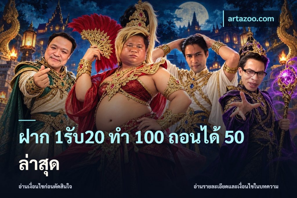 ฝาก 1รับ20 ทํา 100 ถอนได้ 50 ล่าสุด