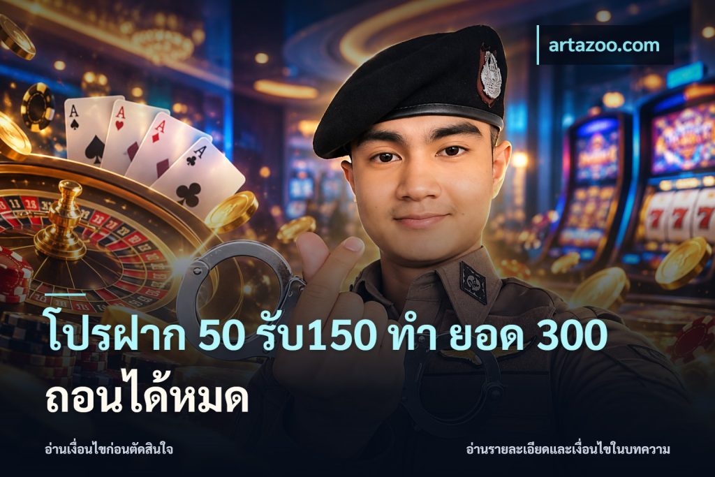 โปรฝาก 50 รับ150 ทํา ยอด 300 ถอนได้หมด