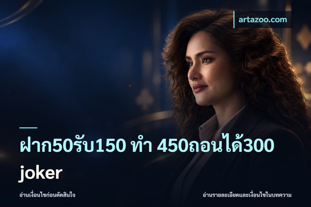 ฝาก50รับ150 ทํา 450ถอนได้300 joker