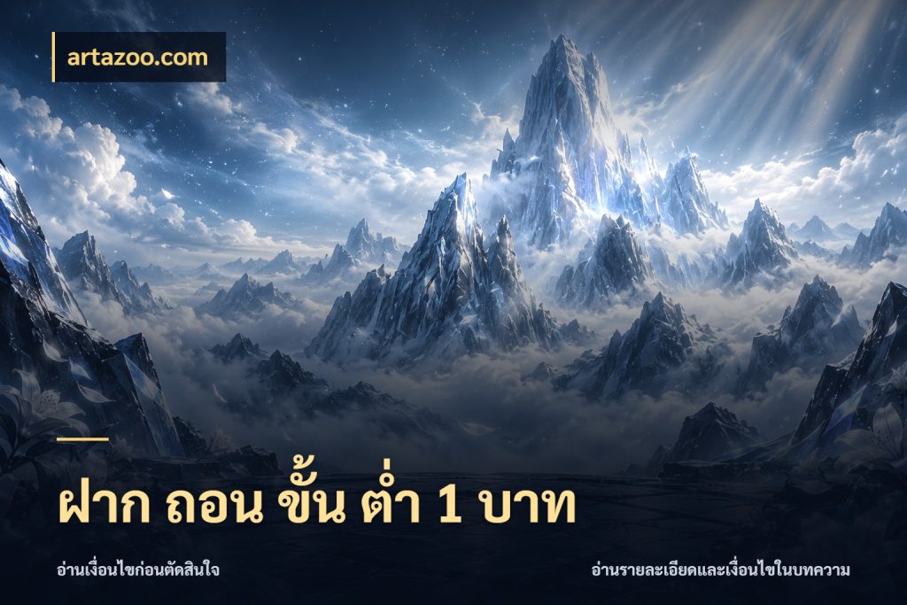ฝาก ถอน ขั้น ต่ำ 1 บาท ยอดเริ่มต้นน่าจับตากับสิทธิ์ที่เกี่ยวข้อง สไตล์ artazoo.com