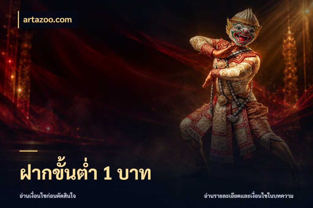 ฝากขั้นต่ำ 1 บาท ยอดเริ่มต้นน่าจับตากับสิทธิ์ที่เกี่ยวข้อง ในมุม artazoo.com