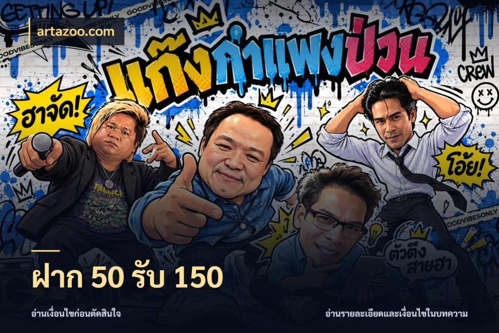 ฝาก 50 รับ 150 artazoo.com เครดิตกับรูปแบบโปรที่ตรงใจ