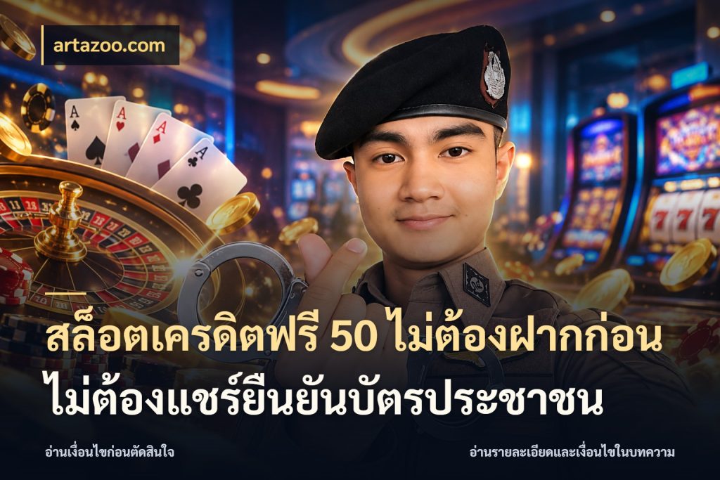 สล็อตเครดิตฟรี 50 ไม่ต้องฝากก่อนไม่ต้องแชร์ยืนยันบัตรประชาชน artazoo.com เครดิตแต่ละรูปแบบมีมุมไหนให้ดู