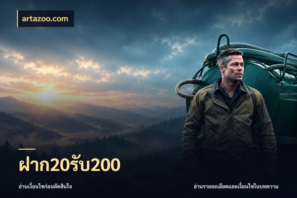 ฝาก20รับ200 สีสันของโปรฝากและยอดรับ ในมุม artazoo.com