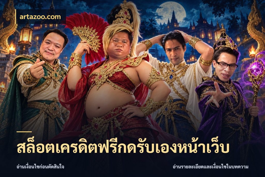 สล็อตเครดิตฟรีกดรับเองหน้าเว็บ artazoo.com เลือกสไตล์ความสนุกจากรูปแบบเครดิต