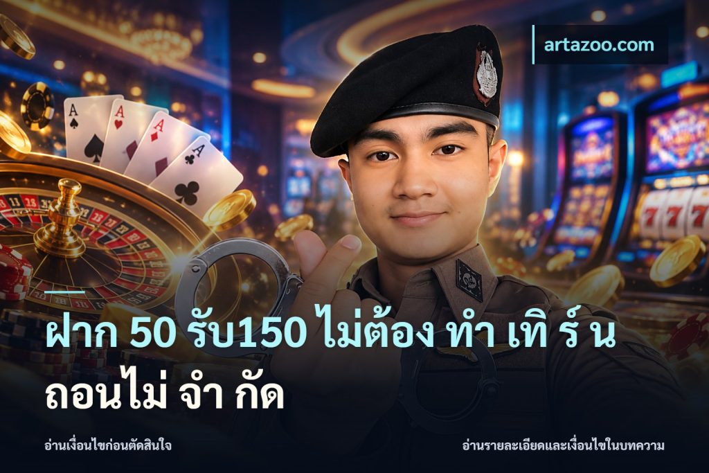 ฝาก 50 รับ150 ไม่ต้อง ทํา เทิ ร์ น ถอนไม่ จํา กัด