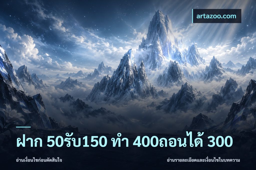 ฝาก 50รับ150 ทํา 400ถอนได้ 300