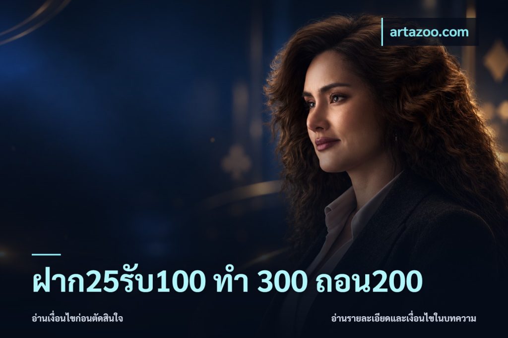 ฝาก25รับ100 ทํา 300 ถอน200