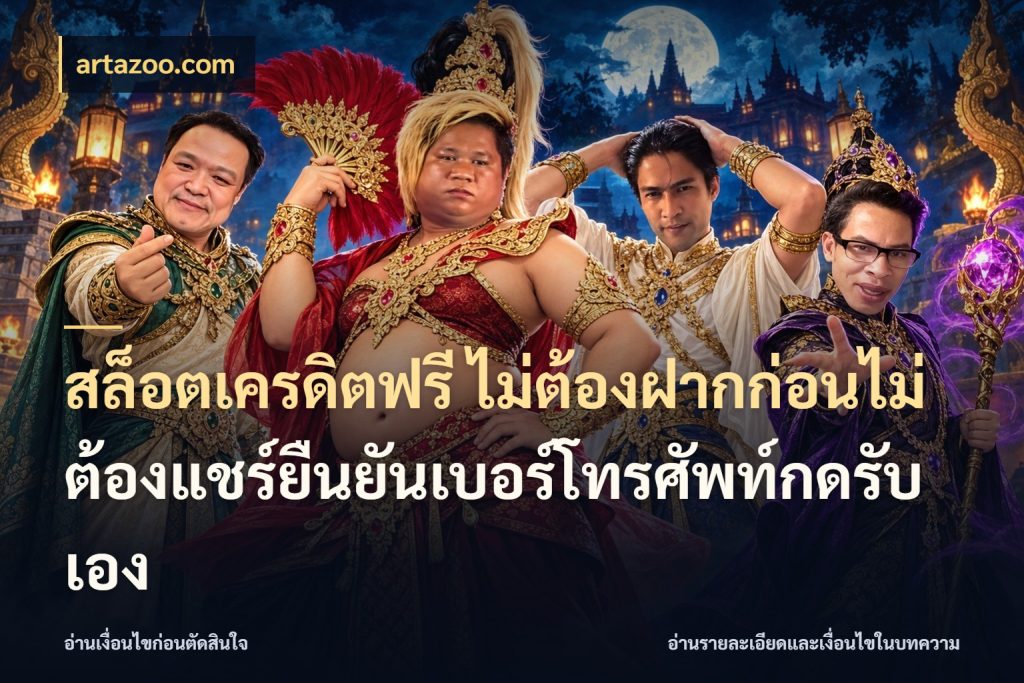 สล็อตเครดิตฟรี ไม่ต้องฝากก่อนไม่ต้องแชร์ยืนยันเบอร์โทรศัพท์กดรับเอง เปิดประเด็นเครดิตฟรีสำหรับคนชอบลุ้น ในมุม artazoo.com