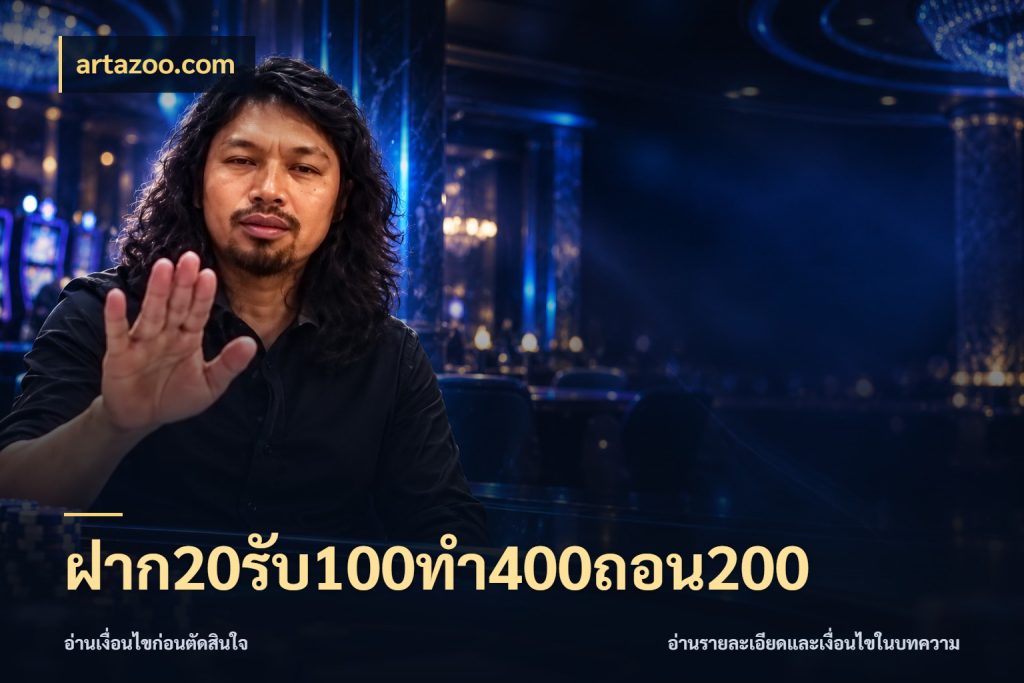 ฝาก20รับ100ทํา400ถอน200 เปิดมุมโปรให้เข้ากับเกมแนวโปรด กับ artazoo.com
