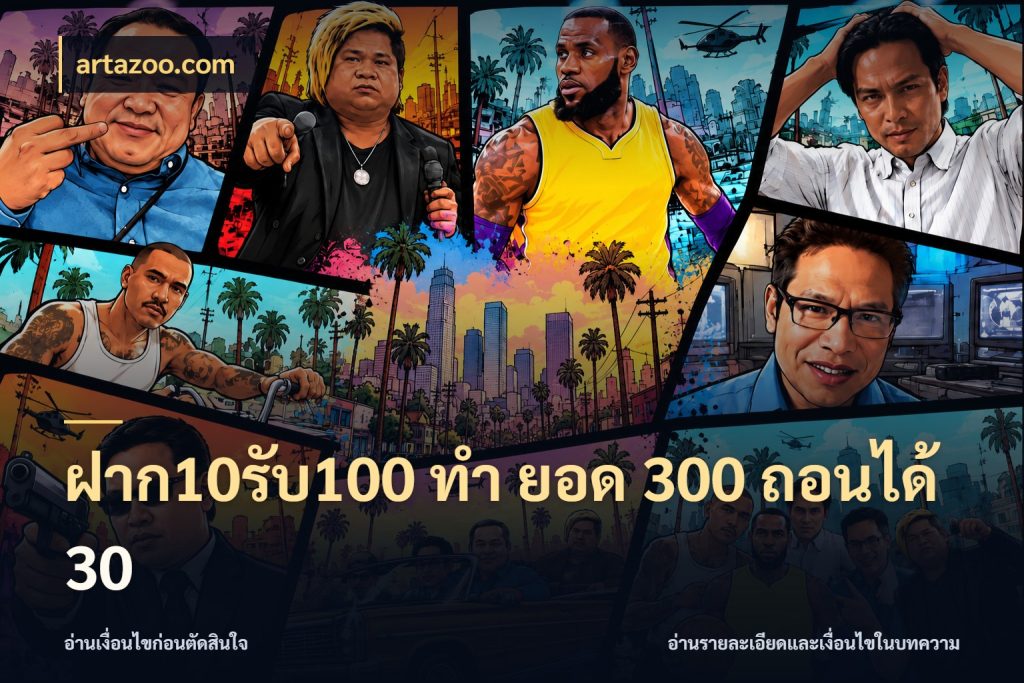 ฝาก10รับ100 ทํา ยอด 300 ถอนได้ 30 artazoo.com สายโบนัสเลือกจังหวะสนุกได้อย่างไร