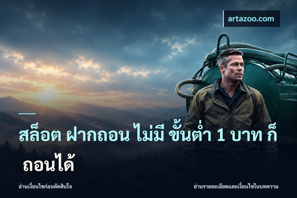 สล็อต ฝากถอน ไม่มี ขั้นต่ำ 1 บาท ก็ ถอนได้