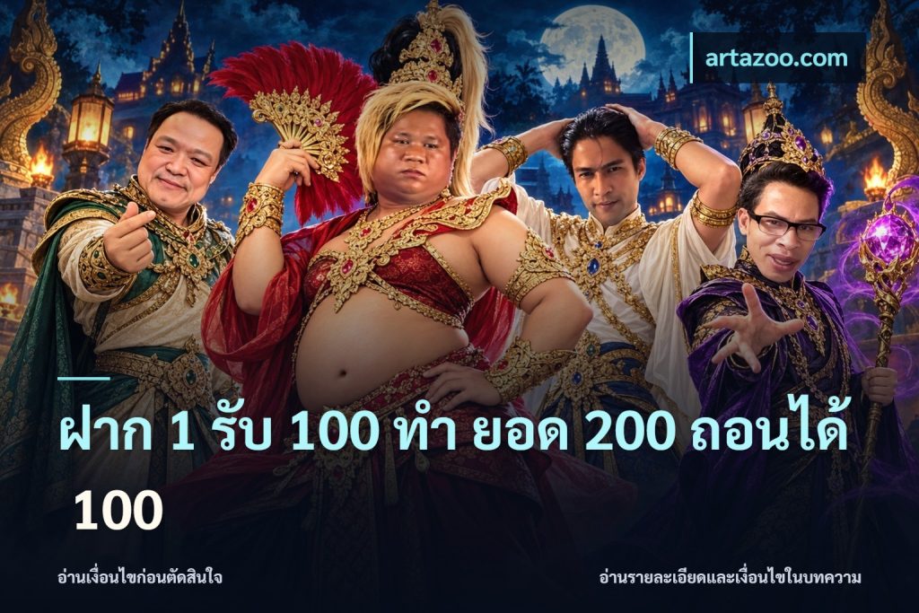 ฝาก 1 รับ 100 ทํา ยอด 200 ถอนได้ 100