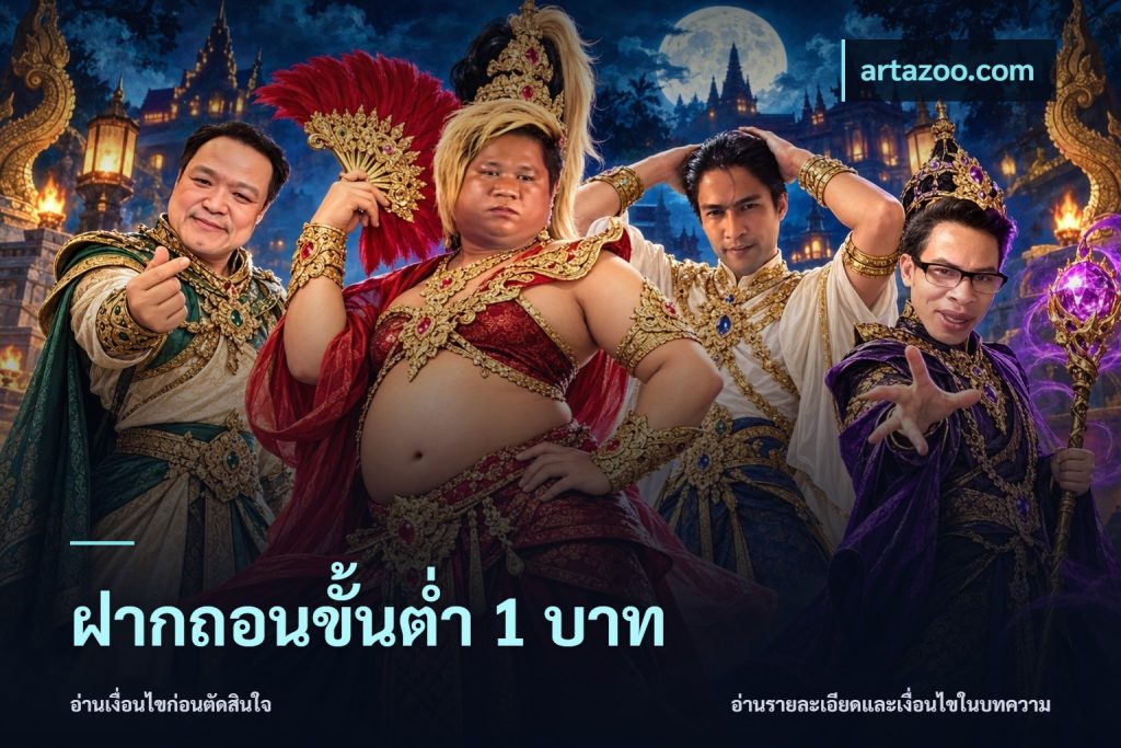 ฝากถอนขั้นต่ำ 1 บาท