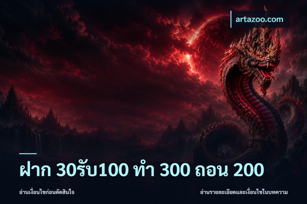 ฝาก 30รับ100 ทํา 300 ถอน 200