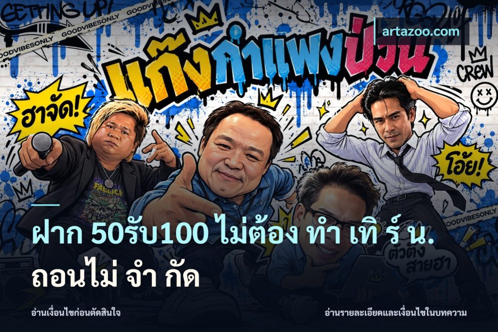 ฝาก 50รับ100 ไม่ต้อง ทํา เทิ ร์ น. ถอนไม่ จํา กัด