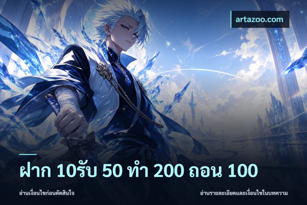 ฝาก 10รับ 50 ทํา 200 ถอน 100
