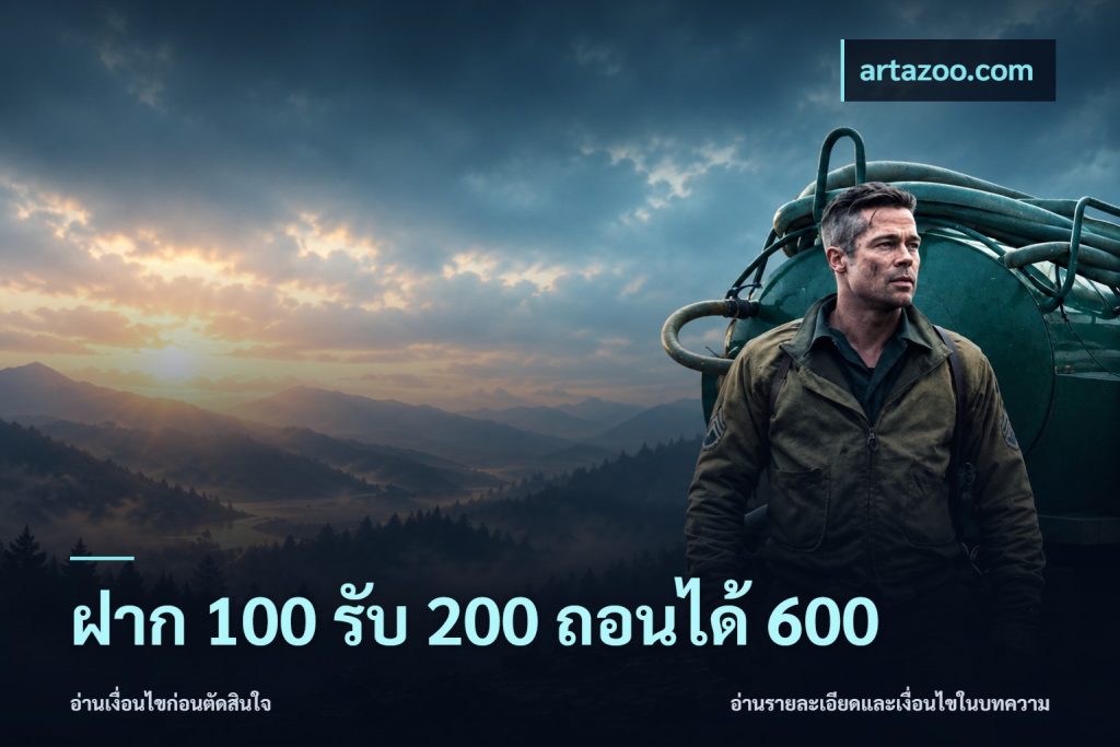 ฝาก 100 รับ 200 ถอนได้ 600