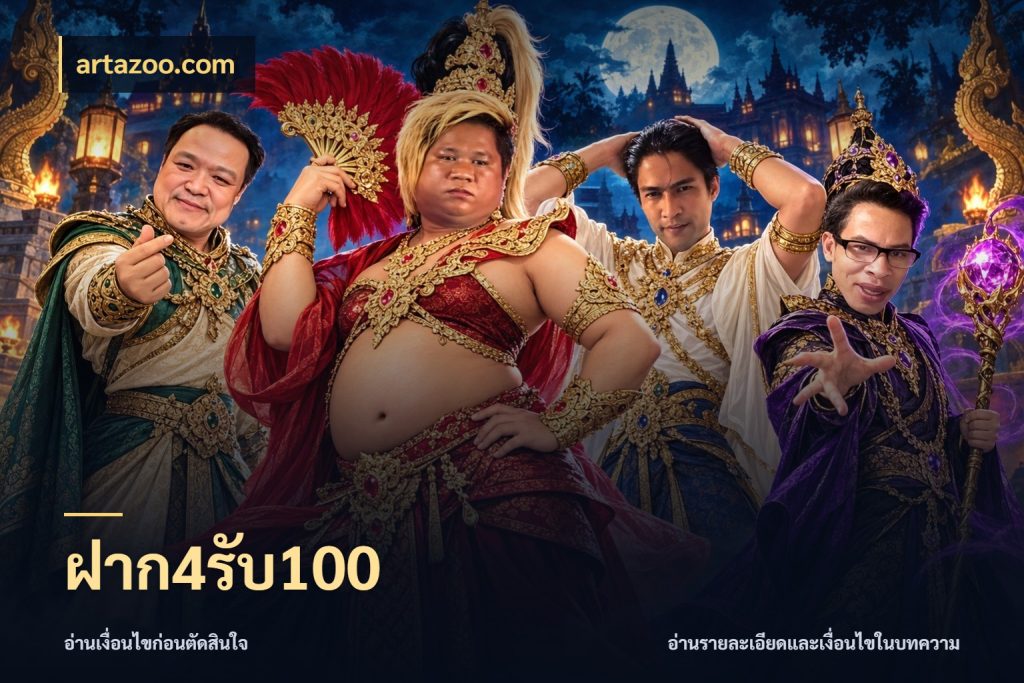 ฝาก4รับ100 โปรกับเกมที่ชอบเลือกให้ตรงสไตล์ กับ artazoo.com