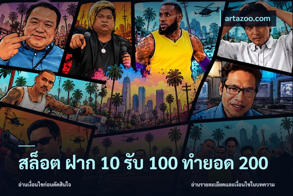 สล็อต ฝาก 10 รับ 100 ทำยอด 200