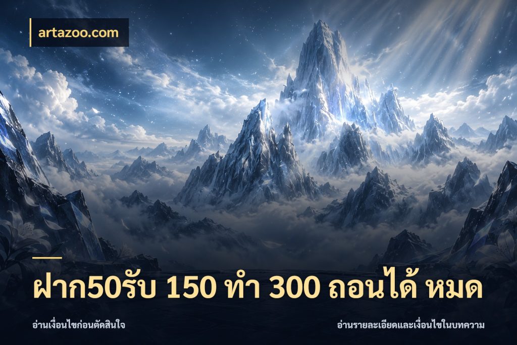 ฝาก50รับ 150 ทำ 300 ถอนได้ หมด ยอดฝากและยอดรับในมุมของคนชอบลุ้น กับ artazoo.com