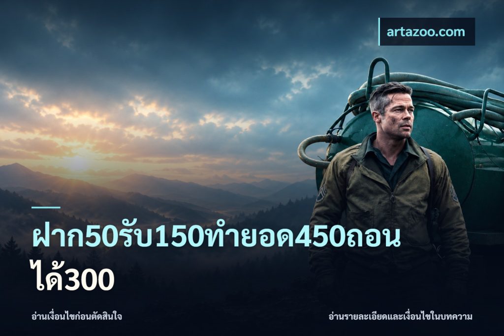 ฝาก50รับ150ทำยอด450ถอนได้300