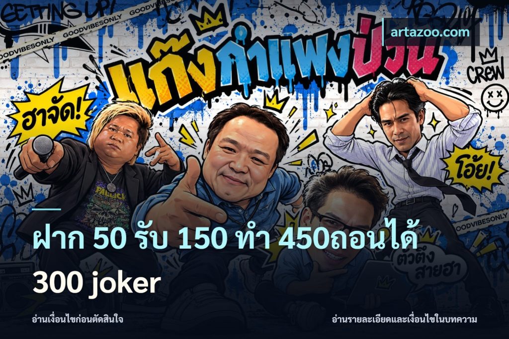 ฝาก 50 รับ 150 ทํา 450ถอนได้ 300 joker