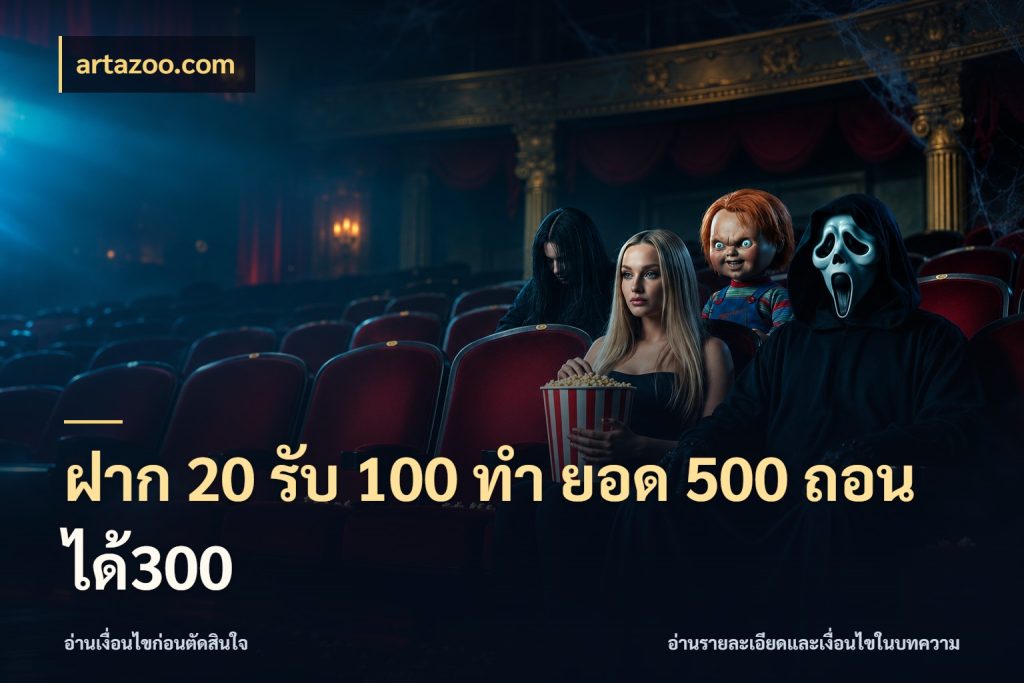 ฝาก 20 รับ 100 ทํา ยอด 500 ถอนได้300 โปรยอดรับที่สายเกมสนใจ สไตล์ artazoo.com