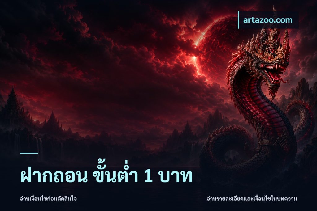 ฝากถอน ขั้นต่ำ 1 บาท