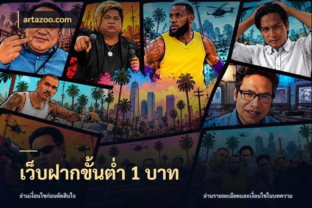 เว็บฝากขั้นต่ำ 1 บาท จัดจังหวะสนุกให้เข้ากับงบที่ตั้งไว้ สไตล์ artazoo.com