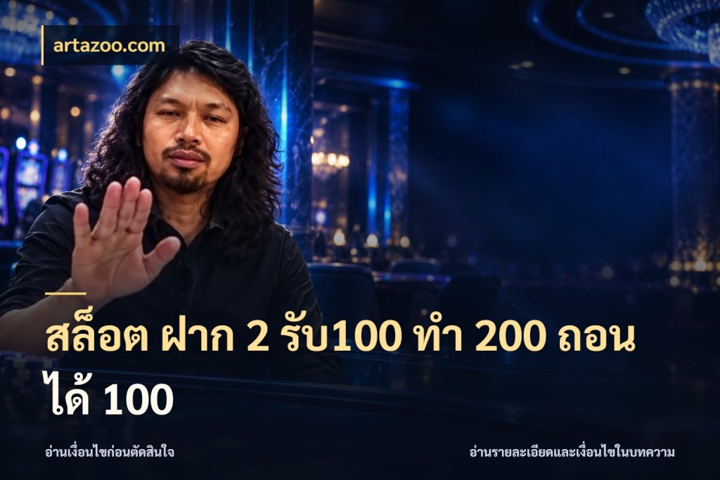 สล็อต ฝาก 2 รับ100 ทํา 200 ถอนได้ 100 สายโบนัสเลือกจังหวะสนุกได้อย่างไร ในมุม artazoo.com