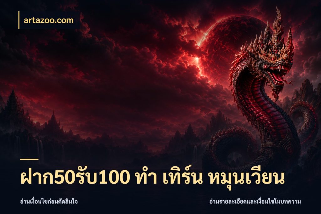 ฝาก50รับ100 ทํา เทิร์น หมุนเวียน สีสันของโปรฝากและยอดรับ ในมุม artazoo.com